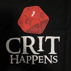 ThinkGeek Dungeons & Dragons Crit Happens T-shirt